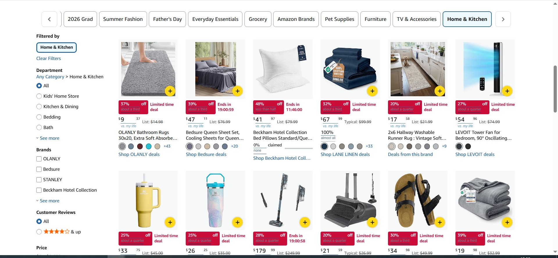 An Amazon deals grid with adād tagging every price and reading every discount in plain scale
